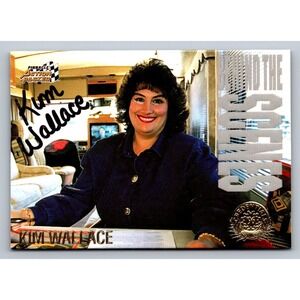 Kim Wallace Signed 1996 Pinnacle Action Packed #85 NASCAR Trading Card Autograph